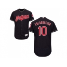 Cleveland Indians #10 Edwin Encarnacion Navy Blue Flexbase Authentic Collection Stitched MLB Jersey