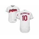 Cleveland Indians #10 Edwin Encarnacion White Flexbase Authentic Collection Stitched MLB Jersey