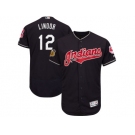 Cleveland Indians #12 Francisco Lindor Navy 2017 Spring Training Flexbase Authentic Collection Stitched Baseball Jersey