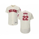 Cleveland Indians #22 Jason Kipnis Cream Flexbase Authentic Collection Stitched Baseball Jersey