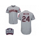 Cleveland Indians #24 Andrew Miller Grey 2016 World Series Bound Flexbase Authentic Collection MLB Jersey