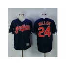 Cleveland Indians #24 Andrew Miller Navy Blue New Cool Base Stitched MLB Jersey