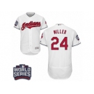 Cleveland Indians #24 Andrew Miller White 2016 World Series Bound Flexbase Authentic Collection MLB Jersey