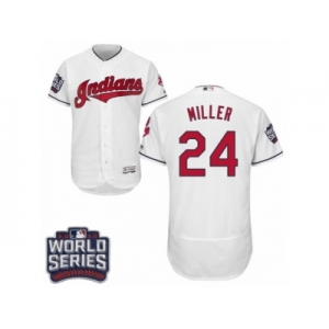 Cleveland Indians #24 Andrew Miller White 2016 World Series Bound Flexbase Authentic Collection MLB Jersey