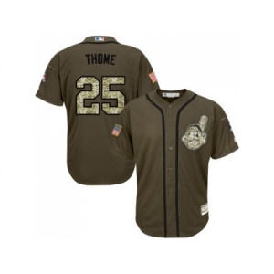 Cleveland Indians #25 Jim Thome Green Salute to Service Stitched Baseball Jersey