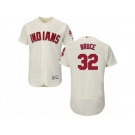 Cleveland Indians #32 Jay Bruce Cream Flexbase Authentic Collection MLB Jersey