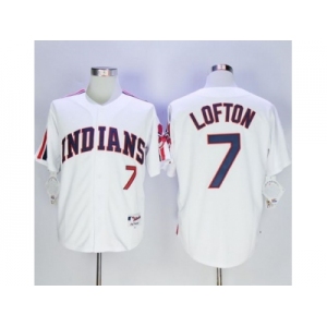 Cleveland Indians #7 Kenny Lofton White 1978 Turn Back The Clock Stitched MLB Jersey