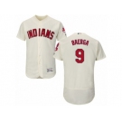 Cleveland Indians #9 Carlos Baerga Cream Flexbase Authentic Collection MLB Jersey