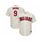 Cleveland Indians #9 Carlos Baerga Replica Cream Alternate 2 Cool Base MLB Jersey