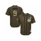 Cleveland Indians #9 Carlos Baerga Replica Green Salute to Service MLB Jersey