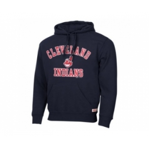 Cleveland Indians Fastball Fleece Pullover Navy Blue MLB Hoodie