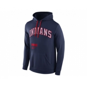 Cleveland Indians Nike Cooperstown Performance Pullover Navy Blue MLB Hoodie