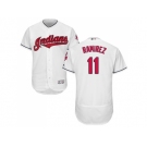 Men Cleveland Indians #11 Jose Ramirez White Flexbase Authentic Collection Stitched MLB Jersey