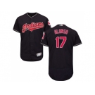 Men Cleveland Indians #17 Yonder Alonso Navy Blue Flexbase Authentic Collection Stitched MLB Jersey