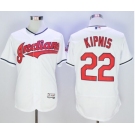 Men Cleveland Indians #22 Jason Kipnis Majestic White Flexbase Authentic Collection Player Jersey