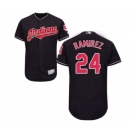 Men Cleveland Indians #24 Manny Ramirez Majestic Navy Blue Flexbase Authentic Collection Player Jersey