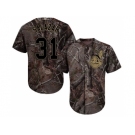 Men Cleveland Indians #31 Danny Salazar Camo Realtree Collection Cool Base Stitched MLB Jersey