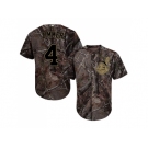 Men Cleveland Indians #4 Bradley Zimmer Camo Realtree Collection Cool Base Stitched MLB Jersey