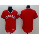 Men Cleveland Indians Blank Majestic Red Flexbase Authentic Collection Cooperstown Jersey