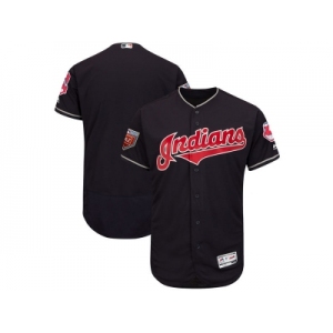 Men Cleveland Indians Customized Majestic Navy 2018 Spring Training Flex Base Team Jersey