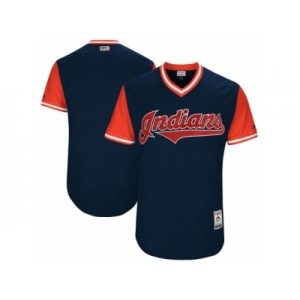 Men's 2017 Little League World Series Cleveland Indians Navy Jersey