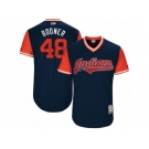 Men's 2017 Little League World Series Indians Boone Logan #48 Booner Navy Jersey