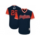 Men's 2017 Little League World Series Indians Jason Kipnis #22 Kip Navy Jersey