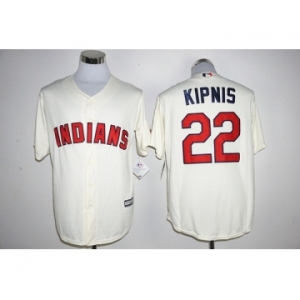 Men's Cleveland Indians #22 Jason Kipnis Majestic Cream Official Cool Base Player Jersey