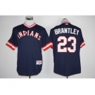 Men's Cleveland Indians #23 Michael Brantley Majestic Navy Authentic 1976 Turn Back the Clock Player Jersey