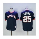 Men's Cleveland Indians #25 Jim Thome Majestic Navy Blue Authentic 1976 Turn Back the Clock Player Jersey