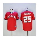 Men's Cleveland Indians #25 Jim Thome Majestic Red Authentic 1976 Turn Back the Clock Player Jersey