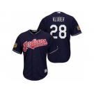 Men's Cleveland Indians #28 Corey Kluber 2017 Spring Training Cool Base Stitched MLB Jersey