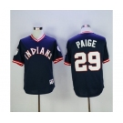 Men's Cleveland Indians #29 Satchel Paige Majestic Navy Authentic 1976 Turn Back the Clock Player Jersey