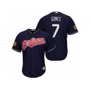 Men's Cleveland Indians #7 Yan Gomes 2017 Spring Training Cool Base Stitched MLB Jersey