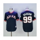 Men's Cleveland Indians #99 Ricky Vaughn Majestic Navy Blue Authentic 1976 Turn Back the Clock Player Jersey