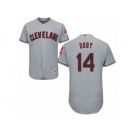 Men's Majestic Cleveland Indians #14 Larry Doby Grey Flexbase Authentic Collection MLB Jersey