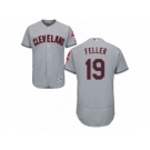 Men's Majestic Cleveland Indians #19 Bob Feller Grey Flexbase Authentic Collection MLB Jersey