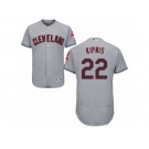 Men's Majestic Cleveland Indians #22 Jason Kipnis Grey Flexbase Authentic Collection MLB Jersey