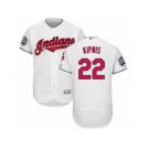 Men's Majestic Cleveland Indians #22 Jason Kipnis White 2016 World Series Bound Flexbase Authentic Collection MLB Jersey