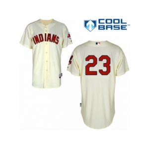 Men's Majestic Cleveland Indians #23 Michael Brantley Replica Cream Alternate 2 Cool Base MLB Jersey