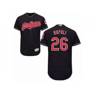 Men's Majestic Cleveland Indians #26 Mike Napoli Navy Blue Flexbase Authentic Collection MLB Jersey