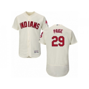 Men's Majestic Cleveland Indians #29 Satchel Paige Cream Flexbase Authentic Collection MLB Jersey