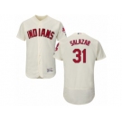 Men's Majestic Cleveland Indians #31 Danny Salazar Cream Flexbase Authentic Collection MLB Jersey