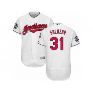 Men's Majestic Cleveland Indians #31 Danny Salazar White 2016 World Series Bound Flexbase Authentic Collection MLB Jersey