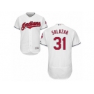 Men's Majestic Cleveland Indians #31 Danny Salazar White Flexbase Authentic Collection MLB Jersey