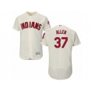 Men's Majestic Cleveland Indians #37 Cody Allen Cream Flexbase Authentic Collection MLB Jersey