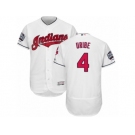 Men's Majestic Cleveland Indians #4 Juan Uribe White 2016 World Series Bound Flexbase Authentic Collection MLB Jersey