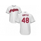 Men's Majestic Cleveland Indians #48 Tommy Hunter Authentic White Home Cool Base MLB Jersey