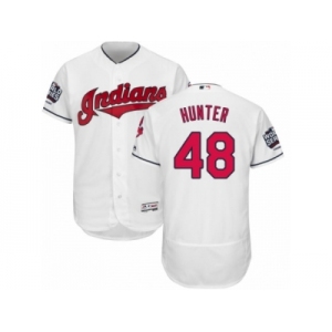 Men's Majestic Cleveland Indians #48 Tommy Hunter White 2016 World Series Bound Flexbase Authentic Collection MLB Jersey