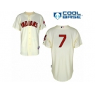 Men's Majestic Cleveland Indians #7 Kenny Lofton Authentic Cream Alternate 2 Cool Base MLB Jersey